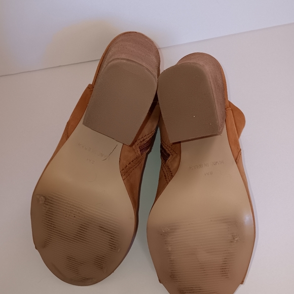 Steve Madden Tulisa Tan Suede Open Toe High Heel Bootie 8M - Picture 6 of 9
